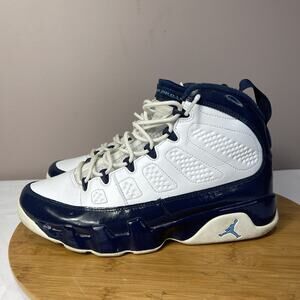 Size 8.5 - Air Jordan 9 UNC 302370-145 White Blue Mens Nike